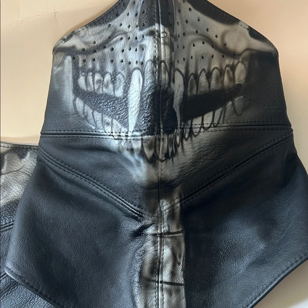 Chic Black Leather Mask